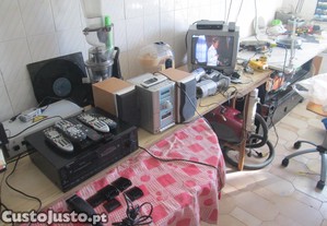 muitos   equipamentos domésticos