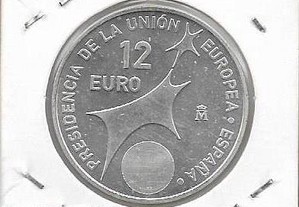 Espanha - - - Moedas de 12 Euros - - - - Prata