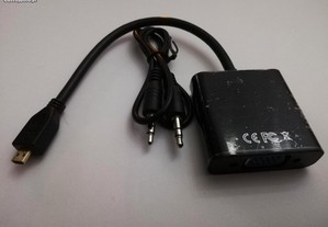Adaptador Micro HDMI macho para VGA fêmea NOVO