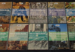 Livros Atlas da História Mundial Courrier Internacional 10 volumes Completo