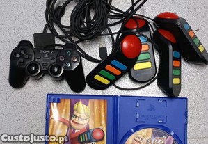 Campainhas Buzz + Comando PS2