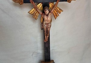 Crucifixo Madeira Policromada Séc XVII XVIII