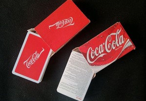 2 Baralhos cartas de jogar com publicidade da Coca Cola e parcerias da Mac Donald e sopas & sopas