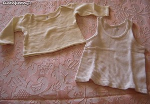 Camisolas interiores de algodão p/Menino tam. 0-3M