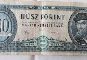 Numismática notas Hungria, Tunísia, China