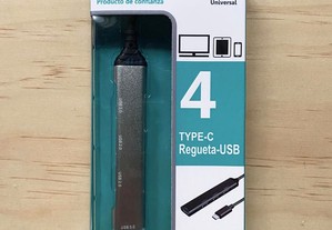 HUB USB-C (Type-C) com 4 portas USB
