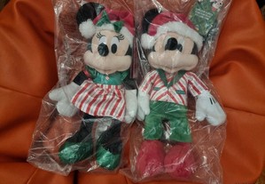 Peluche Disney - Minnie Mouse e Mickey Mouse (natal)
