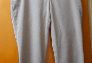Calças H&M, cor castanho claro e tamanho 40 (cintura 42)+túnica