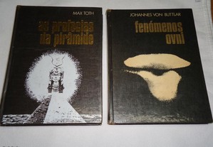 Dois livros antigos Fenómenos Ovni 1 edição 1980-As profecias da pirâmide 1 Edição 1983