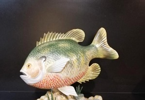 Peixe, escultura antiga em porcelana