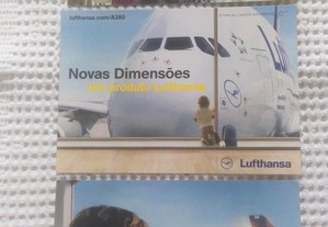 3 Postais da Companhia Aérea Lufthansa 2EUR com Portes pagos