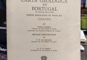 Carta Geológica de Portugal Chaves Folha 6-B - Carlos Teixeira 1974