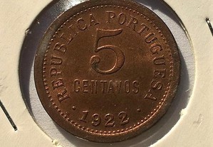 Moeda de 5 centavos de 1922 (RARA)