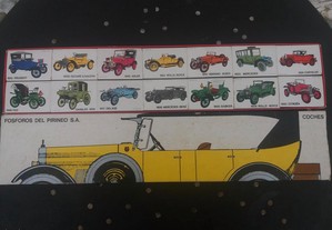 Colecção 14 caixas de fósforos anos 70 - carros