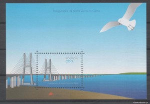 Bloco 194. 1998 / Inauguração da Ponte Vasco da Gama. NOVO.