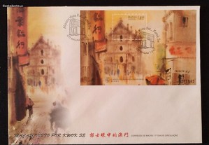 FDCB-envelope 1.dia c/bloco-Kwok Se-Macau-1997