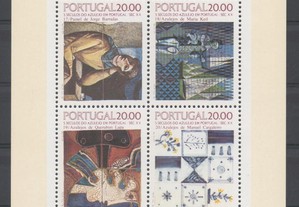 Bloco 81. 1985 / 5 Séculos do Azulejo em Portugal. Motivos 17, 18, 19 e 20. NOVO.