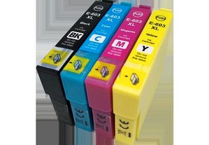 Pack 4 tinteiros compatíveis EPSON 603XL