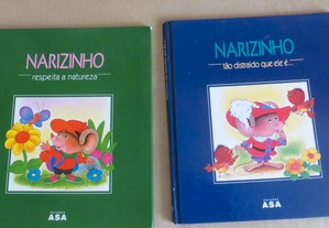 Livros Ilustrados Narizinho - 1 Livro Respeita a natureza e 1 Livro Tão distraído que ele é ...