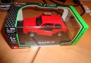 Carro Miniatura VW Golf MK 1 GTI Burago 1/32