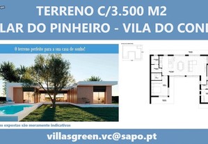 Terreno para quintinha com 3.500 m2 - Vilar do Pinheiro
