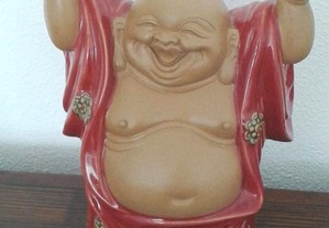 Buda da Felicidade em terracota vidrada