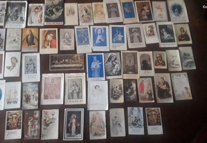 Lote de 53 Santinhos Imagens Religiosas Antigos