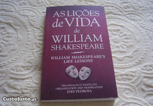 Livro Novo "As Lições de Vida de William Shakespeare"/ Inês Pedrosa/ Portes Grátis