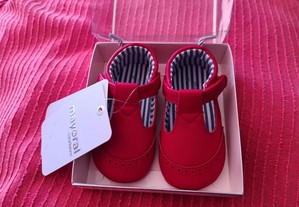 Sapatos Bebé Mayoral Pele Vermelha - Tam. 19 - NOVOS