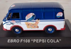 * Miniatura 1:43 "Carrinhas de Distribuição" | EBRO F108 | Publicidade: "Pepsi Cola"