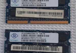 Memória Ram DDR2 - PC2 2GB Portatil