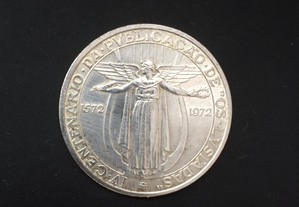 Moeda Portugal 50$ prata IV Cent. Lusíadas - 1972