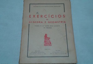 Livro Exercícios de Álgebra e Geometria 4 ano dos liceus 1966
