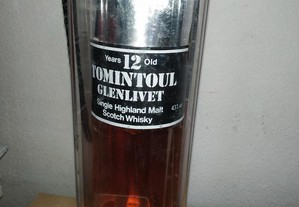 whisky glenlivet tomintoul 12 anos very old bottle