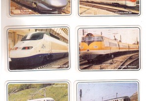 Coleção completa de 12 calendários sobre Comboios 1994