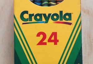 24 Lápis de Cera Novos Crayola na caixa original