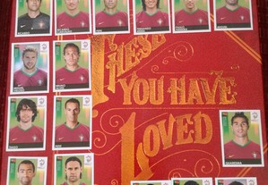 16 Cromos Novos em Folha da Seleção Portuguesa Euro 2008