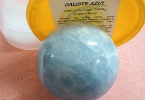 Bola de mineral semi-precioso calcite azul 8cm