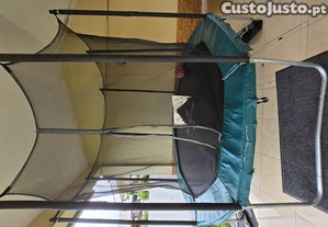 Trampolim Octogonal 300 com rede de proteção - Domyos