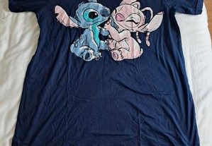 Camisola Pijama Disney Primark - Tamanho M - Lilo e Stitch - Nova