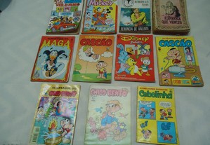 Vários livros Almanaques chico bento, Cascão,Disney ,Mickey Bilblioteca das raparigas
