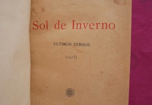 António Feijó. Sol de Inverno. Últimos Versos 1915