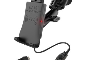 Suporte de telemovel quick-grip  waterproof wireless charging suction cup mount