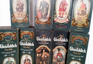 Coleção glenfidich clans (9 garrafas)