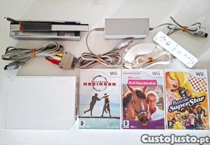 Nintendo Wii Branca 1º Modelo + 1 Comando + 3 jogos *100% Funcional*