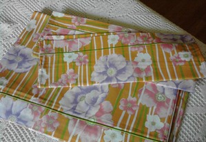 Jogo de lençóis estampados floral - cama de casal