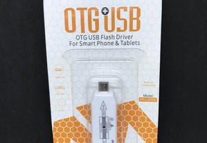 Adaptador OTG Micro USB para USB com leitor cartão de memória
