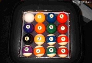 Conjunto de bolas de snooker usadas