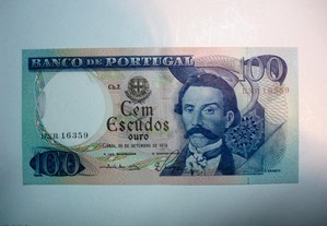 Nota de 100 escudos de Camilo Castelo Branco - Nova