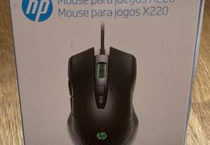 Rato HP X220 Gaming- novo, 3 anos de garantia